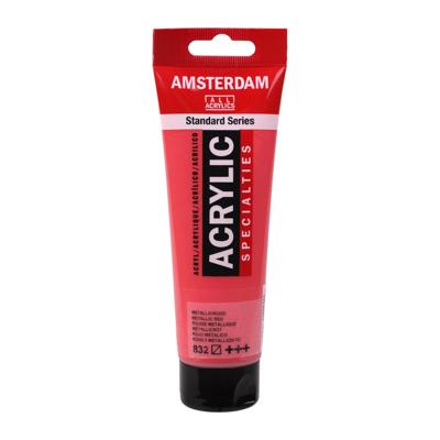 Royal Talens Amsterdam Standard Series Acrylverf Tube 120 ml - Metallicrood 832
