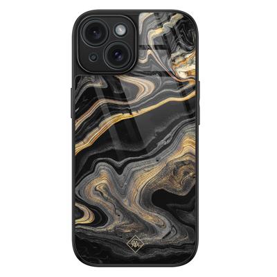 iPhone 15 glazen hardcase - Marbling iPhone 15 glazen hardcase - Marbling