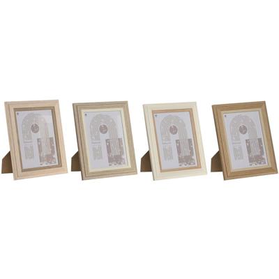 Fotolijsten Home ESPRIT Kristal Hout MDF 18 x 2,8 x 23 cm (4 Stuks)