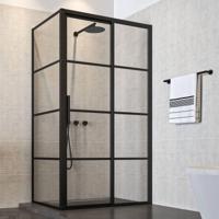Sealskin SOHO douchecabine met schuifdeur naar rechts incl. antikalk 120x90x210cm zwart - thumbnail