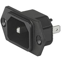 Schurter 6102.3300 Apparaatstekker (koud) Stekker, recht Totaal aantal polen: 2 10 mA Zwart 1 stuk(s) - thumbnail