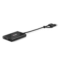 club3D USB-C Adapter [1x USB-C stekker, USB-A-stekker - 2x DisplayPort bus] CSV-1478 0.18 m - thumbnail