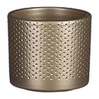 Mica Decorations bloempot Era rond 10x8,5cm goud reliëf - thumbnail