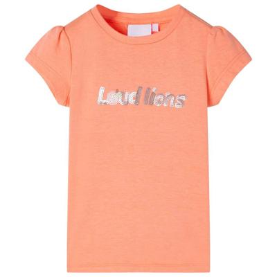 Kindershirt met kapmouwen 140 neonoranje Kindershirt met kapmouwen 140 neonoranje