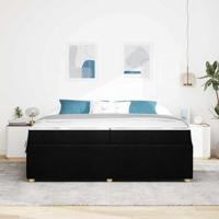 Bedframe Anders Zwart 200 x 200 cm Stof - thumbnail