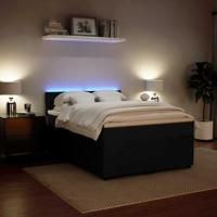 Boxspring met matras fluweel zwart 140x200 cm - thumbnail