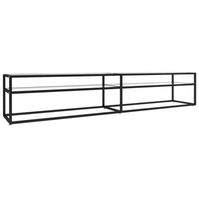 Tv-meubel 220x40x40,5 cm gehard glas transparant