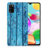 Samsung Galaxy A41 | Bumper Hoesje | Wood Blue - thumbnail