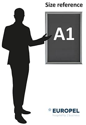 Europel clicklijst, lijst 25mm A1, zilverkleurig posterframe