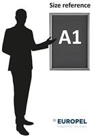 Europel clicklijst, lijst 25mm A1, zilverkleurig posterframe - thumbnail