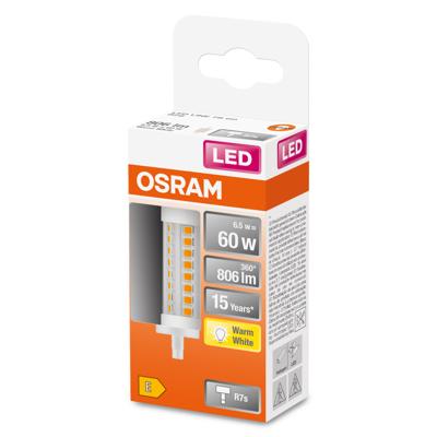 Osram LED R7S Staaflamp 78 mm - Warm wit licht - 6.5W vervangt 60W