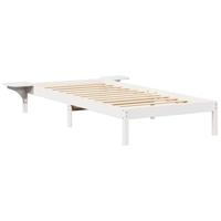 Bedframe met nachttafels Wit 100 x 200 cm Wit - thumbnail