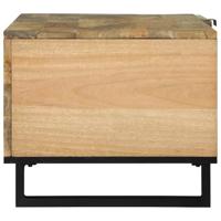Salontafels met plank Geometrisch met opslag met de deur Bruin 80 x 50 x 40 cm massief mangohout - thumbnail