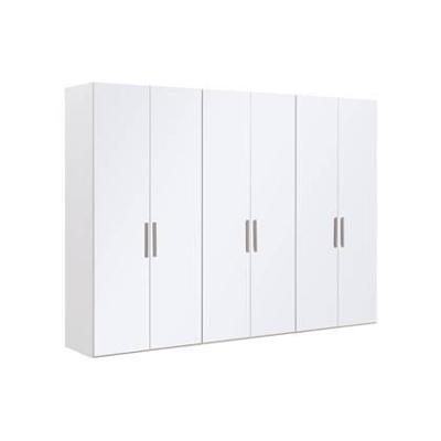 Goossens Kledingkast Easy Storage Ddk, Kledingkast 304 cm breed, 220 cm hoog, 6x glas draaideur