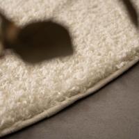 Tapeso Ovaal hoogpolig vloerkleed shaggy Trend effen - ivoor - 120x180 - thumbnail