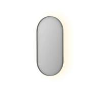 Spiegel Ink SP21 Ovaal In Stalen Kader 40 x 4 x 80 cm Met Color Changing LED Verlichting Geborsteld RVS Ink - thumbnail