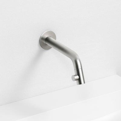 Clou Kaldur fonteinkraan 2x6.8cm lange uitloop wandmontrage RVS geborsteld CL/06.05.002.41