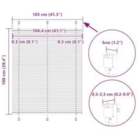 VidaXL Plissé rolgordijn 105x100 cm stofbreedte 104,4 cm antraciet - thumbnail