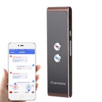 T8 handheld Pocket Smart Voice Translator real-time spraak Vertaling vertaler met dubbele Mic ondersteuning 33 talen (goud) - thumbnail