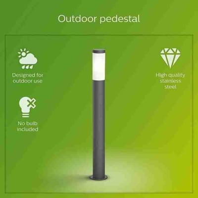 LED bollard light Philips Utrecht Antraciet 20 W - thumbnail