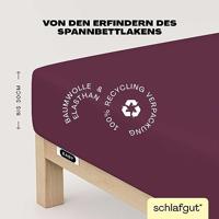 Schlafgut Schlafgut EASY Jersey Elasthan Hoeslaken M - 120x200 - 130x220 542 Purple Deep - thumbnail