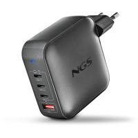 NGS Bud 165 W, ultrasnelle wandlader met 4 poorten, 3 USB-C(PD3.1 & PPS), 1 USB-A (QC 3.0, 30 W), compact en draagbaar voor smartphones, tablets, laptops, vuurvaste GAN-materialen, gelijktijdig - thumbnail