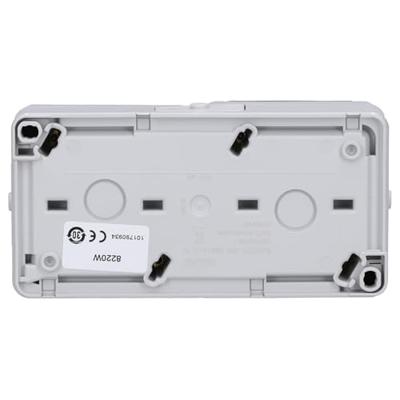 Jung 8220W Wandcontactdoos Opbouwbehuizing 2-voudig Grijs 1 stuk(s)