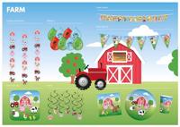 Decoratiebord Boerderij (50x50cm) - thumbnail