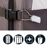 Masterlock 30mm address tag padlock - zinc body - 15cm steel cable with vinyl cov - 4684EURD - thumbnail