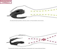 SpeedLink Piavo Ergonomische muis Radiografisch Optisch Zwart 6 Toetsen 800 dpi, 1200 dpi, 1600 dpi Ergonomisch - thumbnail