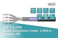 Digitus DK-1741-VH-10-OD Netwerkkabel CAT 7 S/FTP 0.25 mm² Zwart (RAL 9005) 1000 m - thumbnail