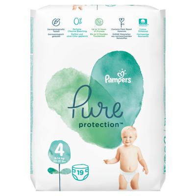 Pampers Pure Protection Maat 4, 19 Luiers, 9-14kg Pampers Pure Protection Maat 4, 19 Luiers, 9-14kg