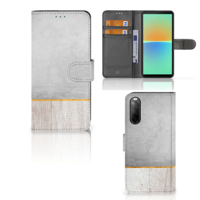 Sony Xperia 10 IV | Book Style Case | Wood Concrete - thumbnail