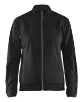 Blåkläder Dames service Sweatshirt met rits 33942526 | Zwart/Donkergrijs | Maat XXL - 7330509648254 - thumbnail