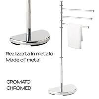 Handdoekhouder Sapho Hibiscus Vrijstaand 90.5 cm Chroom - thumbnail