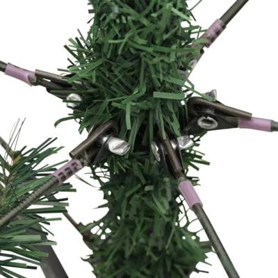 VidaXL Kunstkerstboom met scharnieren en dennenappels 120 cm