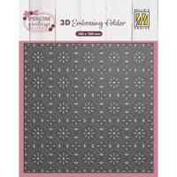 Nellie's Choice • 3d embossing folder achtergrond pasen tegels 15x15cm - thumbnail