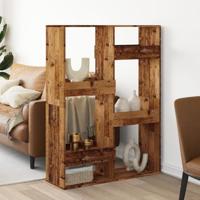 Kamerscherm 100x33x135 cm bewerkt hout oud houtkleurig - thumbnail
