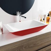 MONDIAZ TOPI Waskom solid surface 60cm kleur Fire / Talc - thumbnail
