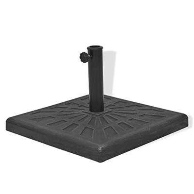 Parasolvoet vierkant 19 kg hars zwart - thumbnail