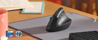 Logitech Lift Vertical Ergonomic Mouse Ergonomische muis Bluetooth, Radiografisch Optisch Wit 6 Toetsen 4000 dpi Ergonomisch - thumbnail
