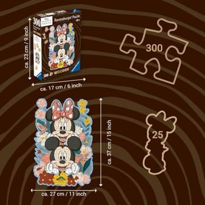 Ravensburger Houten legpuzzel mickey mouse & minnie mouse, 300st.