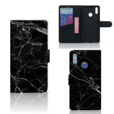 Huawei Y7 (2019) | Bookcase | Marmer Zwart - Origineel Cadeau Vader