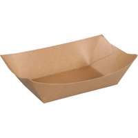 Schaal | kraftpapier + PE | rechthoekig | 135x85x50mm | bruin | 500 stuks - thumbnail