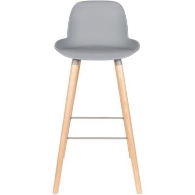 Zuiver Barkruk 'Albert Kuip' PP, kleur Lichtgrijs (zithoogte 75cm)