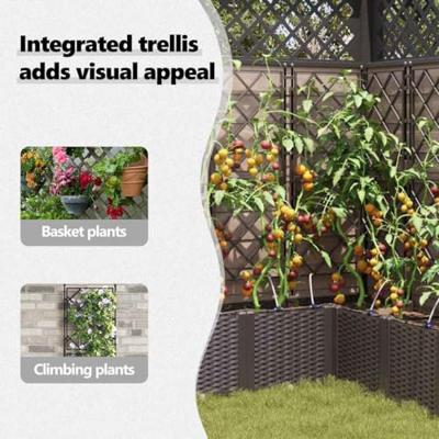 VidaXL Tuin bloempot 5 pcs bruin staal