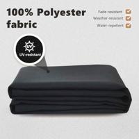 VidaXL Vervangingsdoek voor zonnescherm zwart 380 x 345 cm polyester - thumbnail