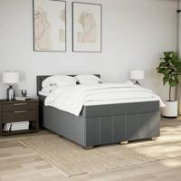 Boxspring met matras stof donkergrijs 160x200 cm - thumbnail