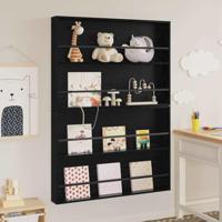 Tijdschrift Rek 2 pcs Zwart Eiken 100 x 12 x 70 cm Bewerkt hout - thumbnail