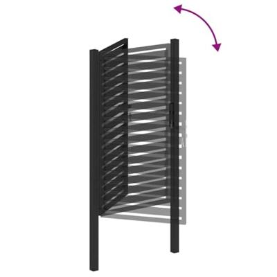 Tuinpoort afsluitbaar 100x150 cm aluminium zwart